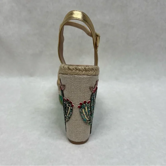 KATE SPADE Dallas Cactus Platform Wedge Sandals - Sz 7 - Picture 12 of 15